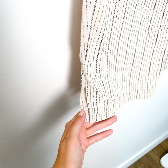 Vintage Pin Striped Palazzo Contemporary Tan Beige Pants - Picture 5 of 9